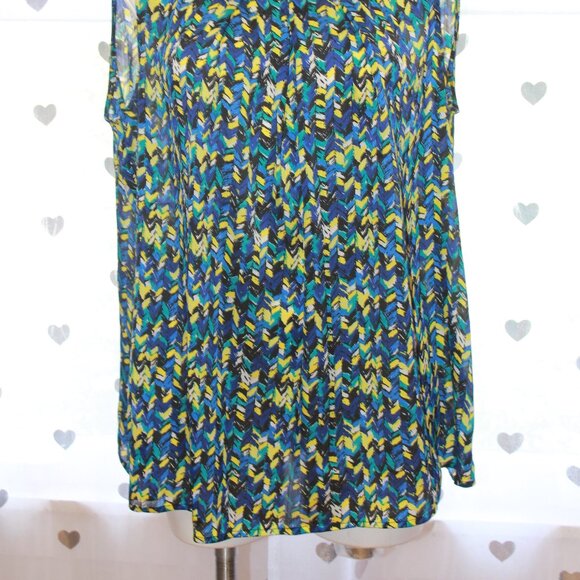 #352 Kasper Multicolored Dressy Tank Size 2X - Picture 2 of 8